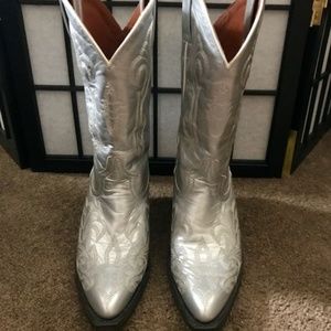 Eight Second Angel Cowgirl Boots - Silver